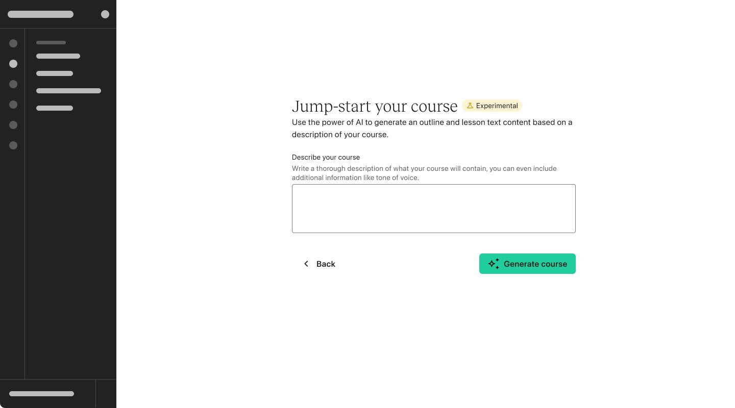Jump-start your course: describe it so AI can generate an outline